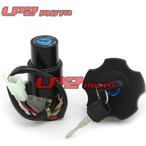 Applicable motorcycle Yamaha TW200 2003-2017 electric door lock fuel tank cap full car set lock( )