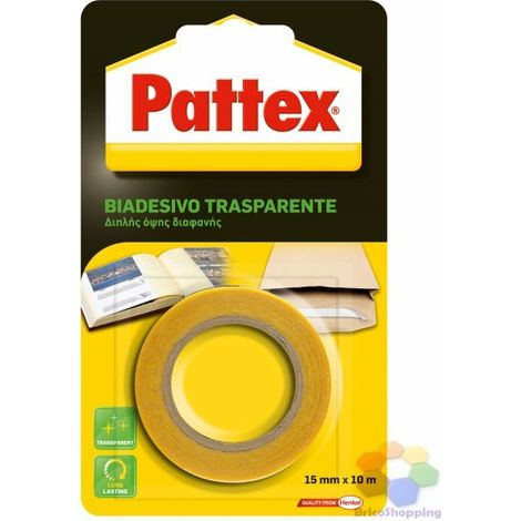 Biadesivo Trasparente 15mm X 10ml Adesivo Doppia Faccia Pattex Henkel