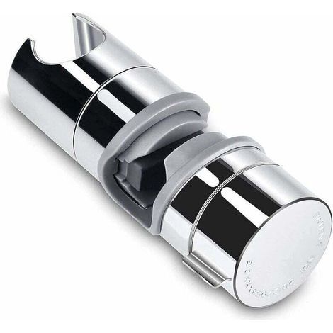 Supporto regolabile per soffione doccia in resina da 18-25 mm con morsetto scorrevole, cromato, per bagno. (1/4)