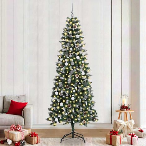 Künstlicher Weihnachtsbaum mit 300 LEDs mit Ständer Grün 240 cm (1/5)