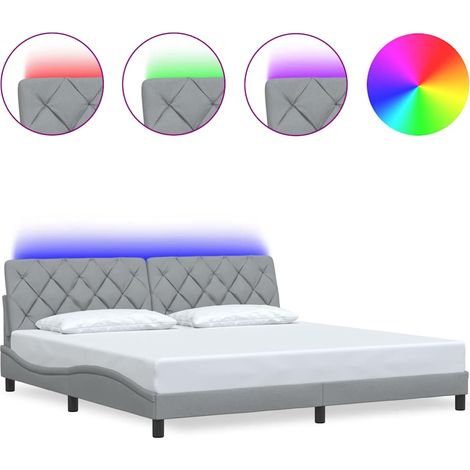 Maison Exclusive - Giroletto con LED senza Materasso 200x200 cm Tessuto (1/5)