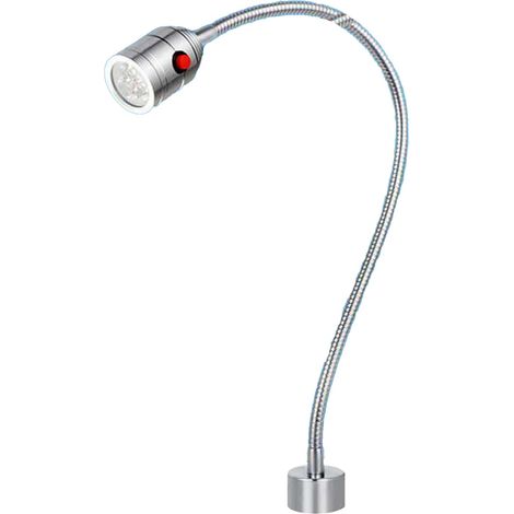 Lampe de travail LED à col de cygne 5W 24V, longueur du Tube 500mm, lampe à outils à Base magnétique pour la réparation d'établi