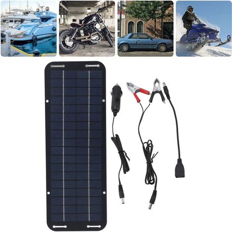 Kit de Panneaux Solaires 10W - Haute efficacité monocristalline, portable et léger (242g/12.5x35cm) avec cables pour camping et voyages.