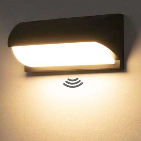 ledmo 18W Applique Murale Extérieur Avec détecteur de movement,3000K Blanc chaud Luminaire Exterieur Murale IP65 Radar Lampe Extérieure Applique Murale pour Rues, Jardins, Terrasses, Garages
