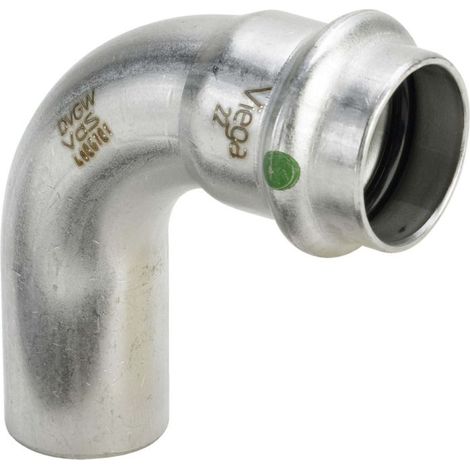 Viega Sanpress Inox 435745 35mm, 90 degrés, acier inoxydable, SC-Contur