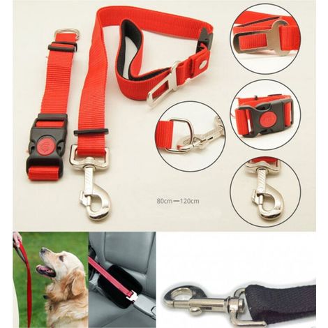Guinzaglio Cintura Di Sicurezza Per Cani Cane + Collare Regolabile X Sedile Auto (1/2)