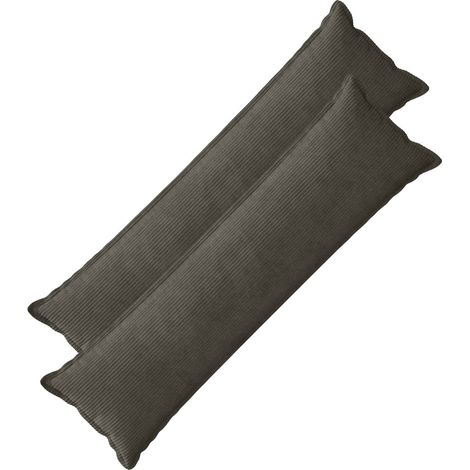 Funda de almohada 2 uds. HOUTEN Gris antracita 40 x 145 cm pana vidaXL