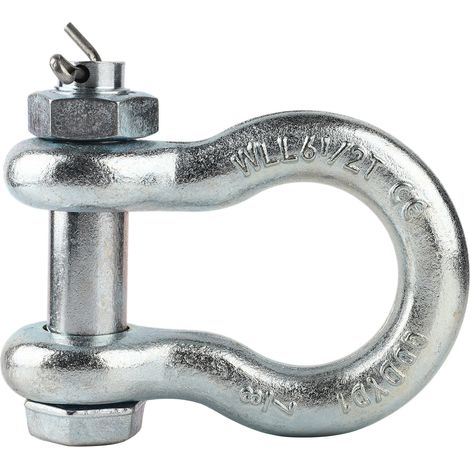 Manille d'ancre robuste en acier allié, type arche, avec écrou, pour machine de levage de navire, 1 pièce, manille d'ancre 6,5 t (1/5)