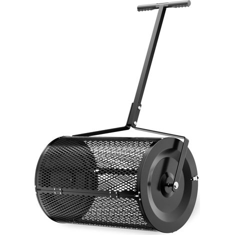 Wiltec Esparcidor de compostaje 75 l con 60 cm de ancho de trabajo mango T rodillo distribuidor de abono, estiércol, cal, musgo, compost, turba fertilizante tambor esparcidor semillas (1/5)