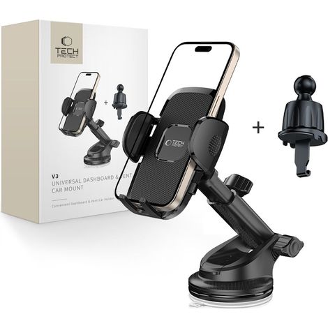 TECH-PROTECT V3 UNIVERSAL-ARMBAND- UND LÜFTUNGSLÜFTUNGSHALTERUNG, SCHWARZ