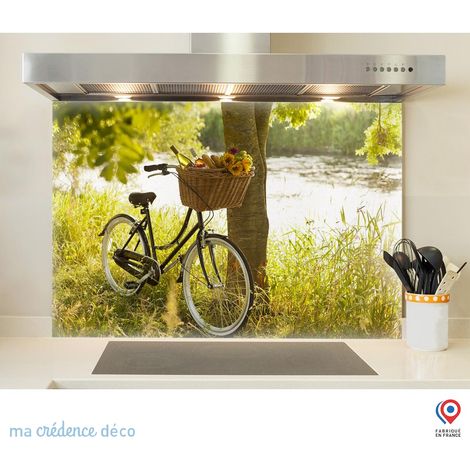 Fond de hotte : Vélo et panier - Alu composite - 70 cm - 60 cm (1/5)