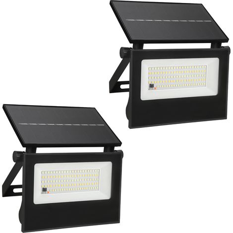 Randaco 2X Lampada solare da esterno Applique solare a LED Illuminazione da esterno per giardino con sensore di movimento