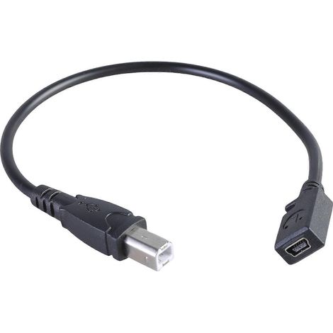 Câble mini USB 5 broches vers USB B de 29 cm pour une connexion facile des imprimantes, scanners, claviers électriques, pianos numériques et autres appareils. (1/5)