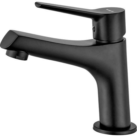 Waschtischarmatur, Badezimmerarmatur, geräuscharme Keramik-Schubladenarmatur, Handwaschtischarmatur mit Wassersparfunktion, schwarz (150 mm) (1/5)