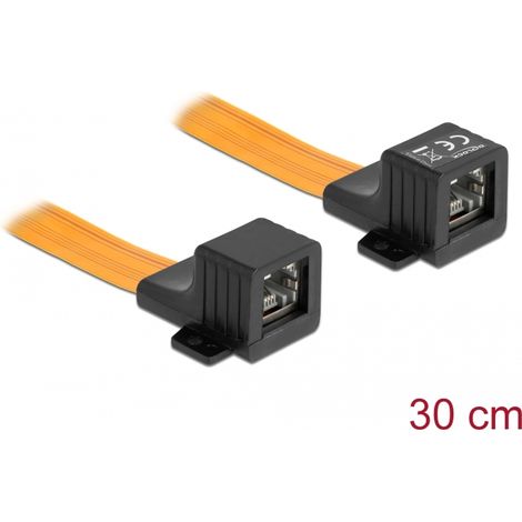 Delock Pasamuros para ventanas RJ45 FPC (Circuito Impreso Flexible) 30 cm