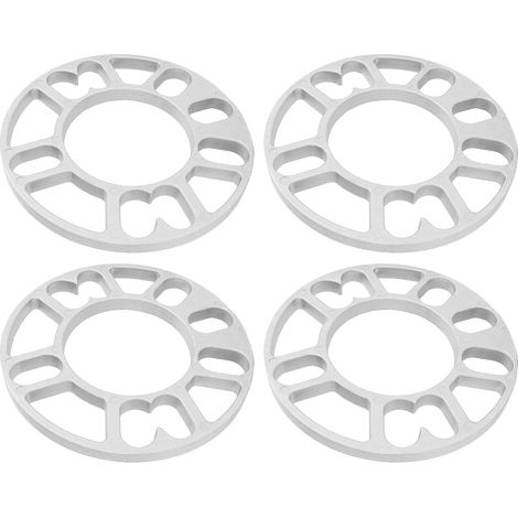 Entretoises de Roue, Cales Universelles en Aluminium de 10mm D'épaisseur, Entretoise Hubcentrique pour Roue à Goujon 4/5 3,1 Pouces ID 5,9 Pouces OD (4pcs 10mm) (1/5)