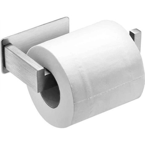 Porte Papier Toilette Acier Inoxydable Support De Papier, Bain Porte Rouleau Papier Toilettes , Porte Papier Toilette Auto-adhésif - (1/4)