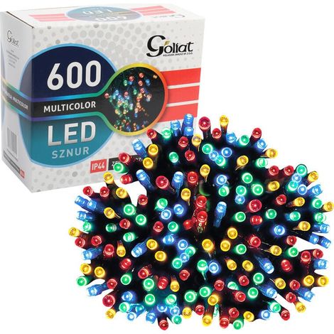 Luci natalizie per albero di Natale, 600 LED multicolore per uso esterno, 30 m, IP44, alimentazione di rete (1/5)