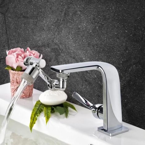 Rallonge robinet rotative universelle,Aérateur robinet rotatif à 1080 °,Aérateur robinet à bras,mode unique-ECONOMISEUR D'EAU (1/4)