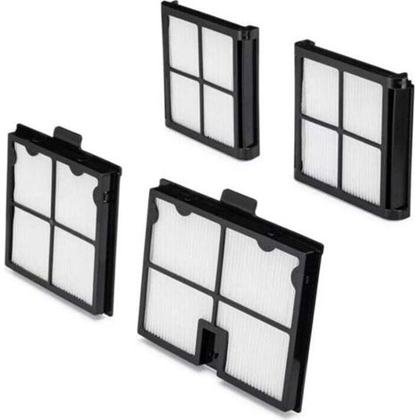 Lot de 4 Panneaux Filtres pour Robot Tiger Shark RCX70101PAK2 Noir (1/4)