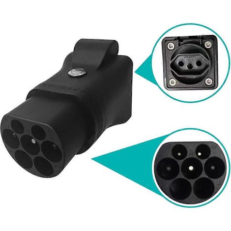 Chargeur portable de type 2 V2L pour véhicules électriques, adaptateur pour prise N avec interrupteur et prise BR. (1/5)