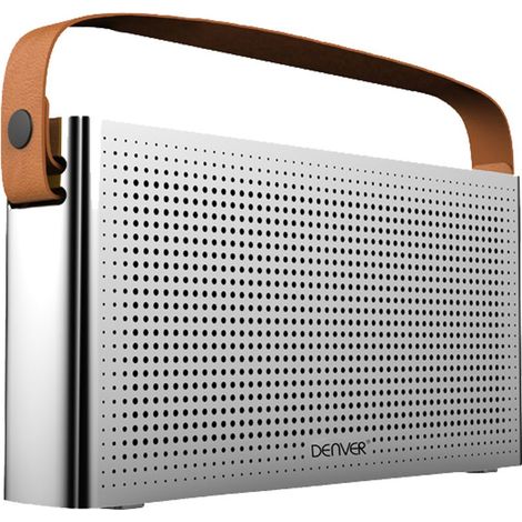 Altavoz Bluetooth Batería USB MP3 carcasa del sistema de cuero AUX manejar Denver BTS-200 (1/2)