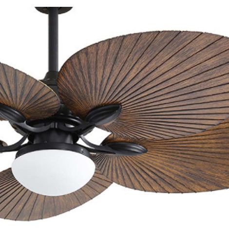 Ventilador Dc Chaw 24w 2950lm Niquel/negro 5asp.6vel.132d C/remoto, Memoria Y Temp.3000-4000-6000k