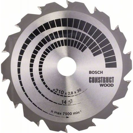 Bosch Construct Wood D210mm Kreissägeblatt aus Stahl