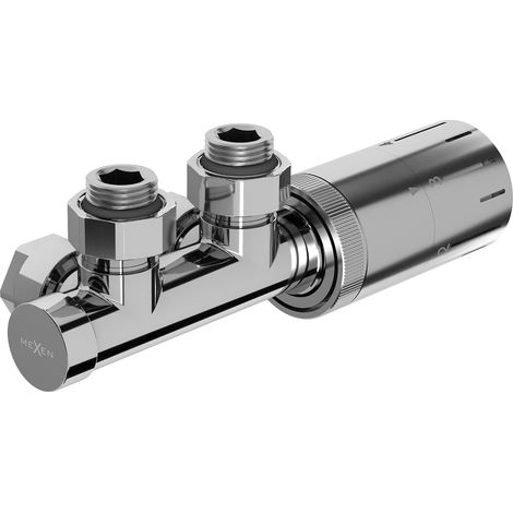 Mexen G05 conjunto termostático angular, Duplex, DN50, cromo - W907-958-01 (1/3)