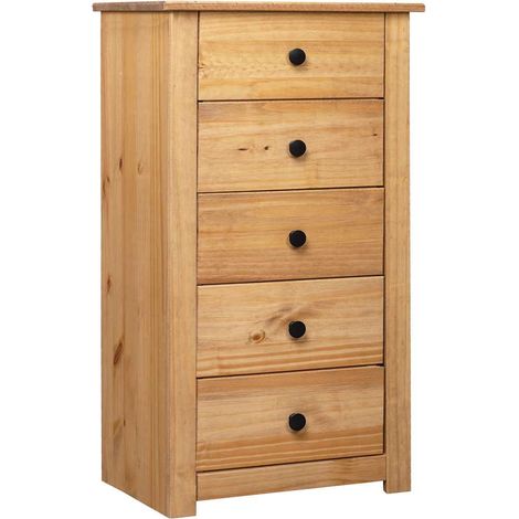 Aparador de madera maciza de pino estilo Panamá 46x40x89 cm (1/4)