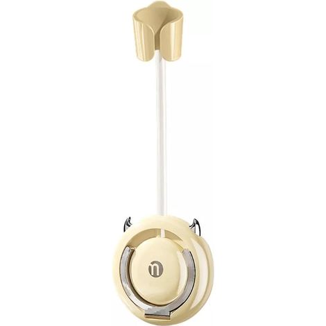 Caddy portable jaune, organisateur de salle de bain sans perforation avec crochets et supports (1/3)