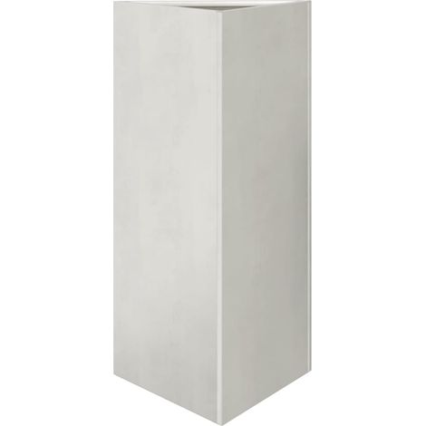 Macetero arriate elevado plantas flores terraza jardín triangular 40 x 34,5 x 70 cm acero inoxidable Plata 020038813