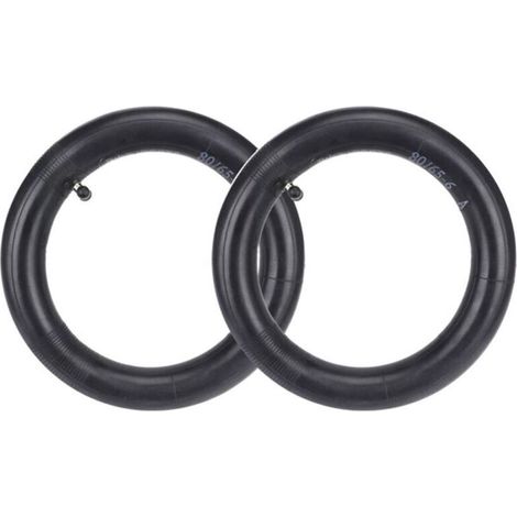 Chambre À Air - 10 Pouces - 255 X 80 Mm - Valve Coudée 90° - Caoutchouc Butyle - Pour Pneus 80/65-6 Et 10 X 2.5 - Lot De 2 (1/4)
