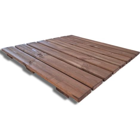 Pedana doccia in legno antiscivolo 78x78 cm (1/5)