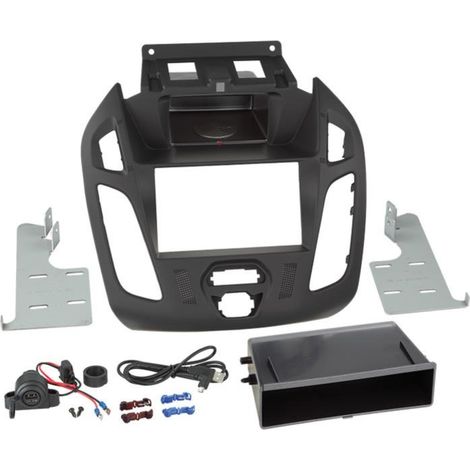 Support autoradio - GENERIQUE - Ford Transit Connect ap13 - Induction Qi - Vide poche - Noir