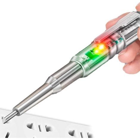 Stylo testeur électrique réactif, stylo testeur de tension sans contact, Tournevis pour stylo testeur électrique 24-250 V, Stylo de test avec voyant lumineux (1/5)
