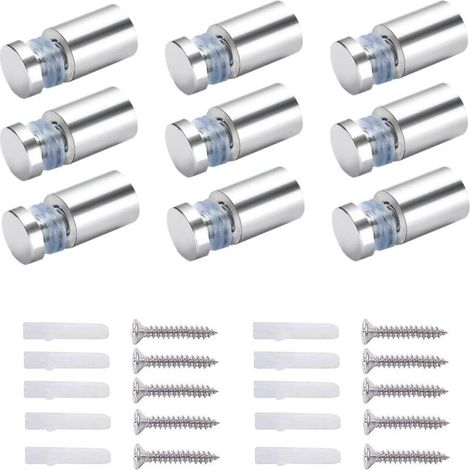 100 distanziatori video in acrilico per pubblicità, 12x25 mm, con accessori di montaggio Tornillo (1/5)