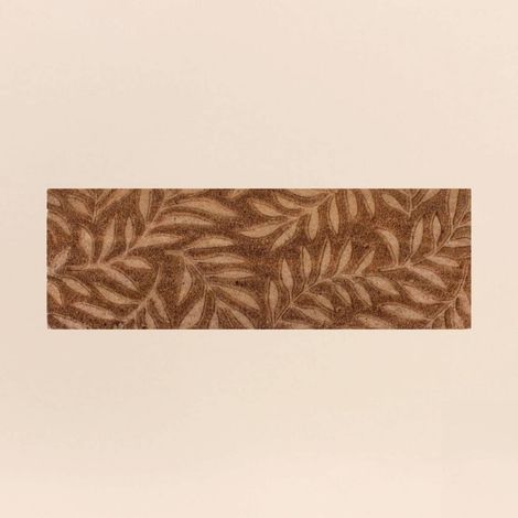 Paillasson de marche coco embossé feuillages 25x75cm (1/5)
