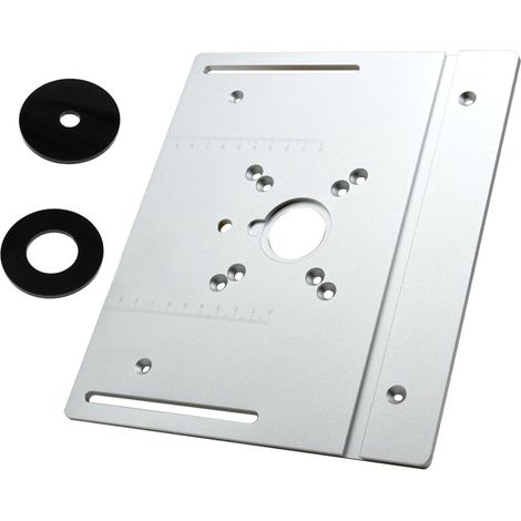 [JAMAIS UTILISÉ]Plaque d'insertion pour table de défonceuse, en alliage d'aluminium, pour le fraisage du bois, outil auxiliaire de gravure, établi de menuisier (1/5)