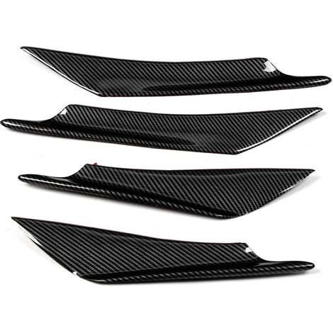 4 pièces/ensemble universel en Fiber de carbone Style voiture pare-chocs avant Canards séparateur ailettes déflecteur (1/5)