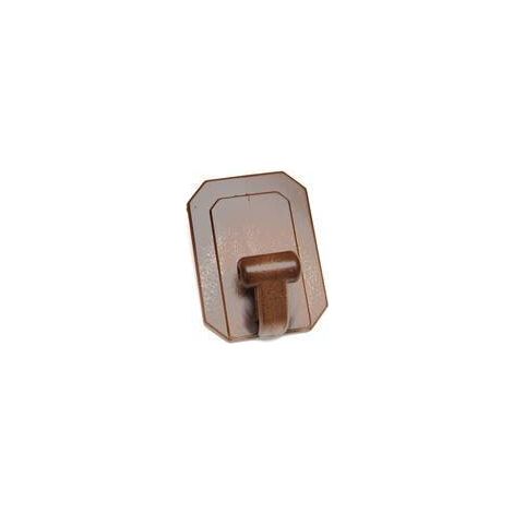 GANCIO ADESIVO GIGANTE PLASTICA MARRONE BL 1 PZ