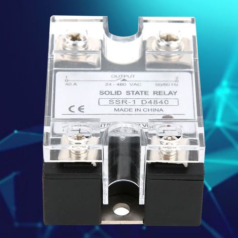 SSR-40-DA Halbleiterrelais, SSR-Halbleitermodul, Gleichstromgesteuert, 40 A Wechselstrom, 3–32 V Gleichstrom (1/5)