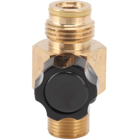 Adaptateur de remplissage pour bouteille de CO2 G1/2 14, pression maximale 5000 psi, laiton, M18x1,5, valve de remplissage pour bouteille de CO2, noir (1/5)