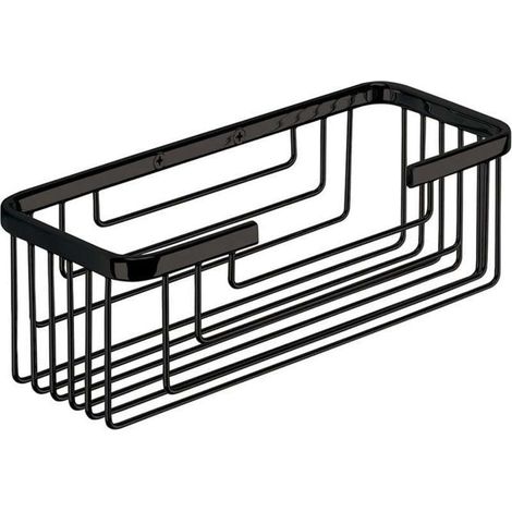 Porte-objets rectangulaire en acier inoxydable Noir 25,4 x 10,2 x 8,6 cm (1/3)