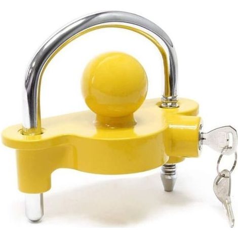 Antivol de remorque avec Anneau Cadenas de sécurité pour Caravane Entrée de tête d’attelage de 50 mm (1/5)