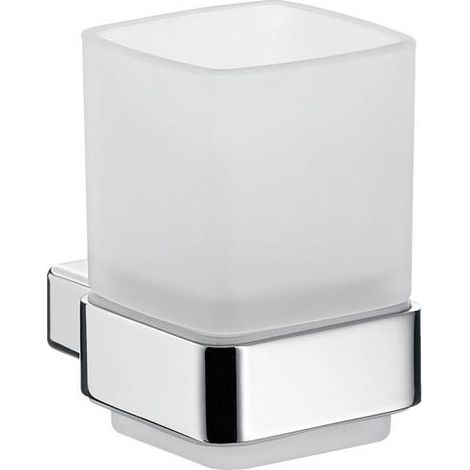 Loft Glashalter komplett Wandmodell, edelstahl-optik