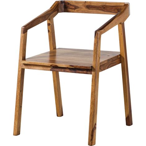 Stuhl Sheesham 45x51x76 braun lackiert ANCONA 100