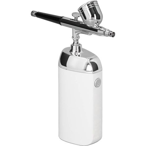 Brumeur Faciale Portable Sans Fil Airbrush Oxygène USB Rechargeable Pulvérisateur à Main pour Décoration de Gâteaux Blanc (1/5)
