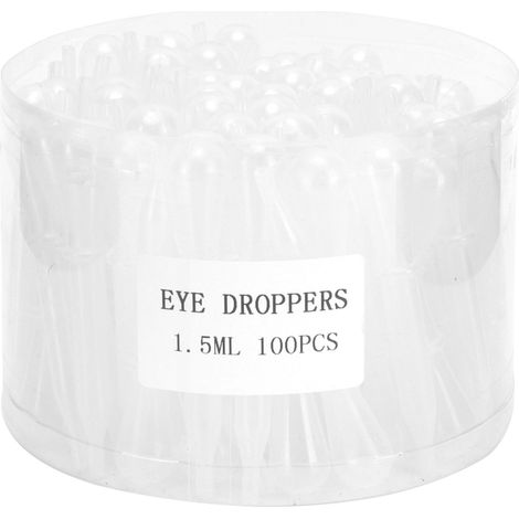 100 Pipettes compte-gouttes de 1,5 ml pour transfert de liquide et art à l'aérographe, accessoires fournitures (1/5)