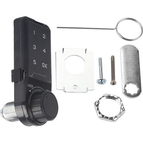 Serrure d'accès à clavier tactile, mot de passe, armoire de sécurité électronique numérique, casier codé L = 30mm (1/5)